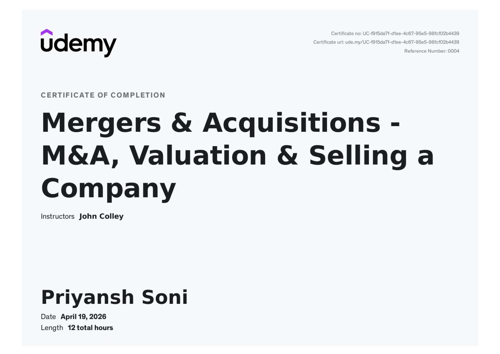 Merger & Acquisitions